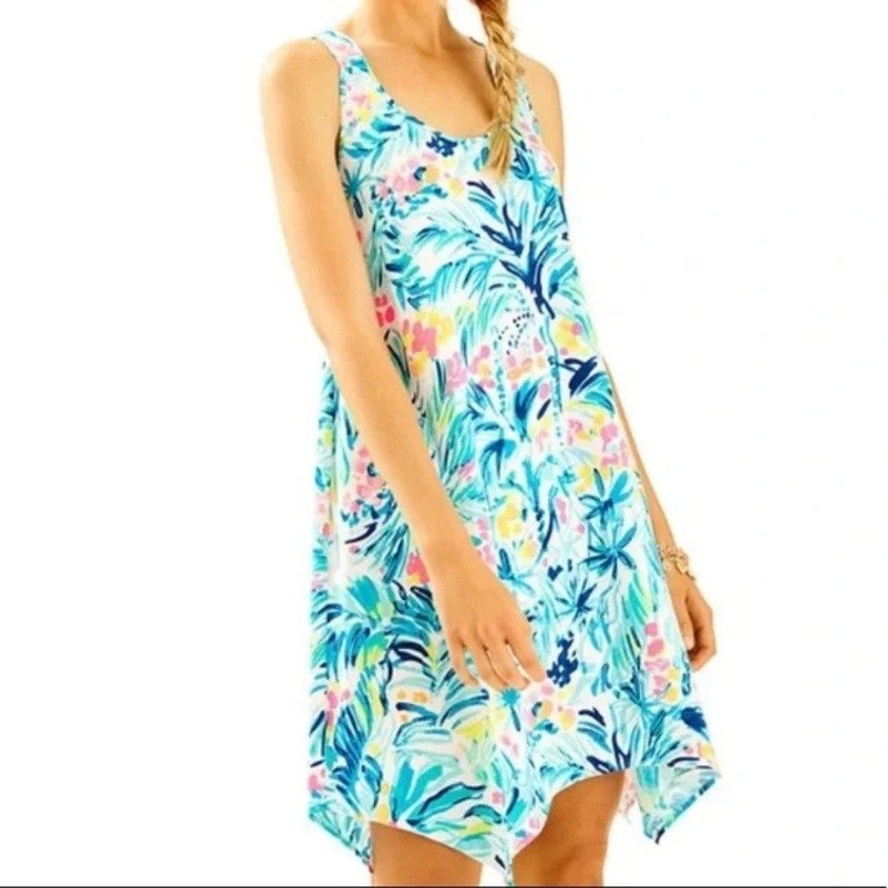 Lilly Pulitzer Dress in Blue and Pink Floral XS